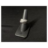 Sterling Silver Crossover Ring