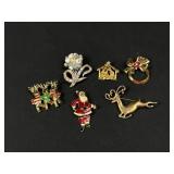 Holiday Brooches