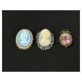 Vintage Cameo & Scenic Brooches