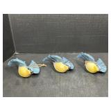 Set of 3 Bluebird Hanging Decor Figures