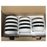 Dry Goods Canisters-Black and White Striped