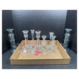 Assorted Glass Candle Sticks