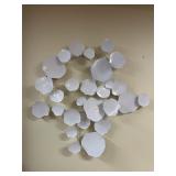 White Abstract Metal Wall Sculpture