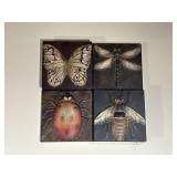 4-Piece Insect Canvas Wall Art Set