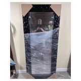 Contemporary Black Textured Mirror