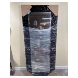 Contemporary Black Textured Mirror