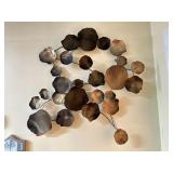 Abstract Metal Disc Wall Sculpture