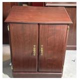 Rolling Storage Cabinet With Office Supplies