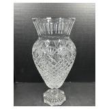 Large Cut Crystal Pedestal Vase
