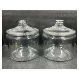 Pair of Glass Apothecary Storage Jars with Lids