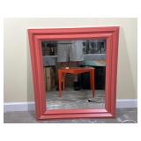 Red Framed Mirror