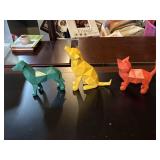 Modern Geometric Dog & Cat Figurine Set