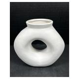 Modern White Donut Ceramic Vase