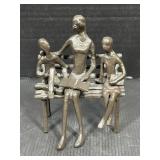 Abtract Reading Family Metal Sculpture