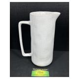 White Hobnail Ceramic Pitcher