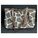 Michael Kors Giraffe Print Canvas Tote Bag
