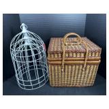 Bird Cage Style Decor and Picnic basket