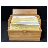 Wooden Recipe box