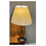 Metal Scrollwork Table Lamp with Shade