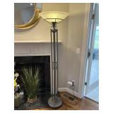 Torchiere Floor Lamp with Frosted Glass Shade