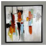 Contemporary Framed Abstract Canvas Painting