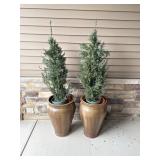 Plastic Flower Pots With Fake Plants