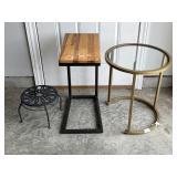3 Metal & Wood Accent Tables