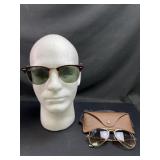 2 Ray-Ban Sunglasses Clubmaster & Aviator Styles