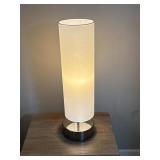 Modern Chrome Table Lamp with Cylinder Shade