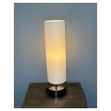 Modern Chrome Table Lamp with Cylinder Shade