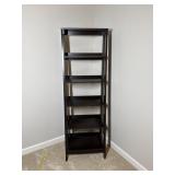 Modern Espresso Finish 5-Tier Ladder Bookcase
