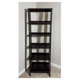 Modern Espresso Finish 5-Tier Ladder Bookcase