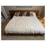 King Platform Bed with Sealy Mattress & Bedding