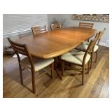 Danish Dyrlund Teak Dining Table & 6 Chairs