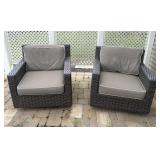 2 Rocking Wicker Style Chairs