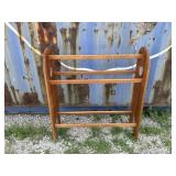 Heart Design Wooden Quilt Rack