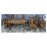 Antique Table with 6 Chairs