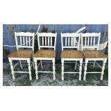 4 Farmhouse-style dining chairs