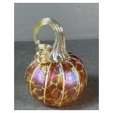 Iridescent Art Glass Pumpkin