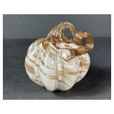 White and Rose Gold Glass pumpkin