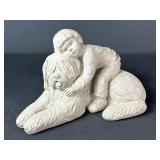 Bright Eyes Sculpture with boy and Dog