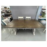 Farmhouse Dining Table with 4 Chairs