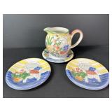 Bella Ceramics Plates and Pitcher set