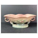 Hull Art Pottery Pink Floral Double Handle Bowl