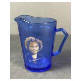 Shirley Temple Cobalt Glass Mini Pitcher