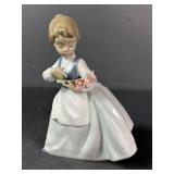 Lladdro figure Girl with Flowers