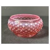 Hobnail Pink Glass Bowl