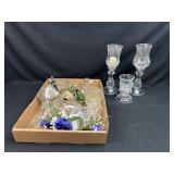 Cut Glass Candle Holders