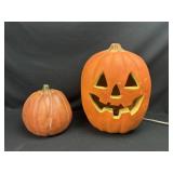 Light Up Pumpkin Halloween Decor and Ceramic