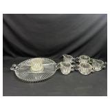 Vintage Glass Sugar and Creamer Set
